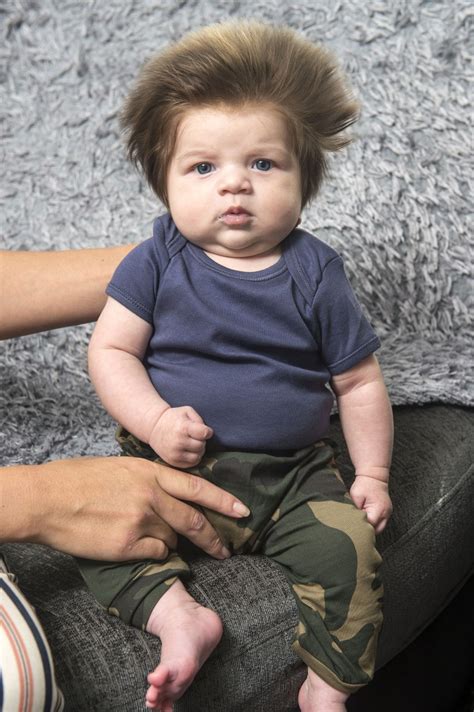 Meet the attention-grabbing 9-week-old baby boy with adorable bouncy ...