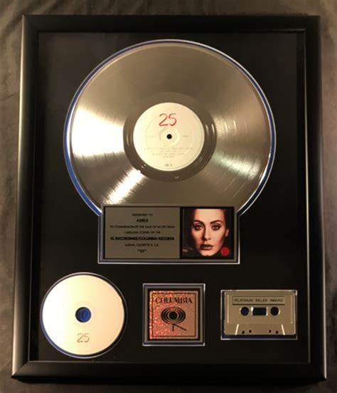 Adele 25 Lp Cassette Cd Platinum Non Riaa Record Award Columbia To Adele