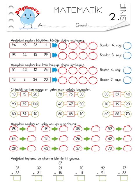 2sınıf Doğal Sayılar Tekrar Etkinliği 10 2 Sınıf Matematik Birinci Sınıf Matematiği Matematik