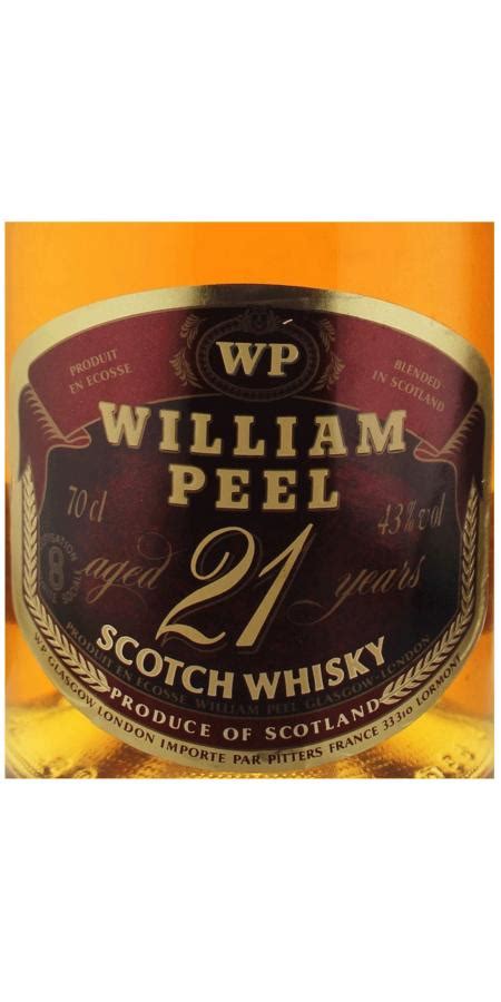 William Peel 21 Year Old Ratings And Reviews Whiskybase