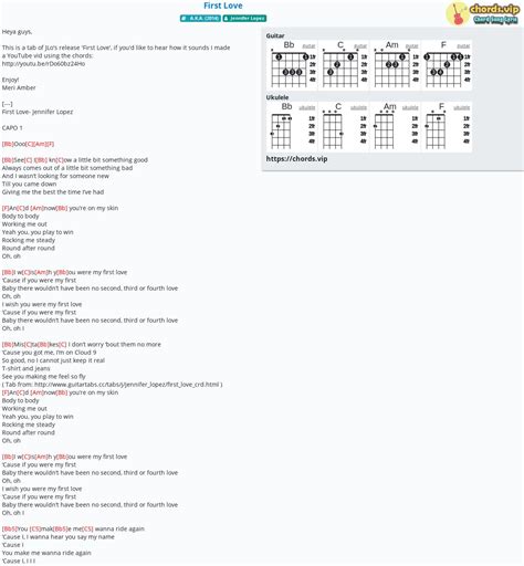 Chord First Love Tab Song Lyric Sheet Guitar Ukulele Chords Vip