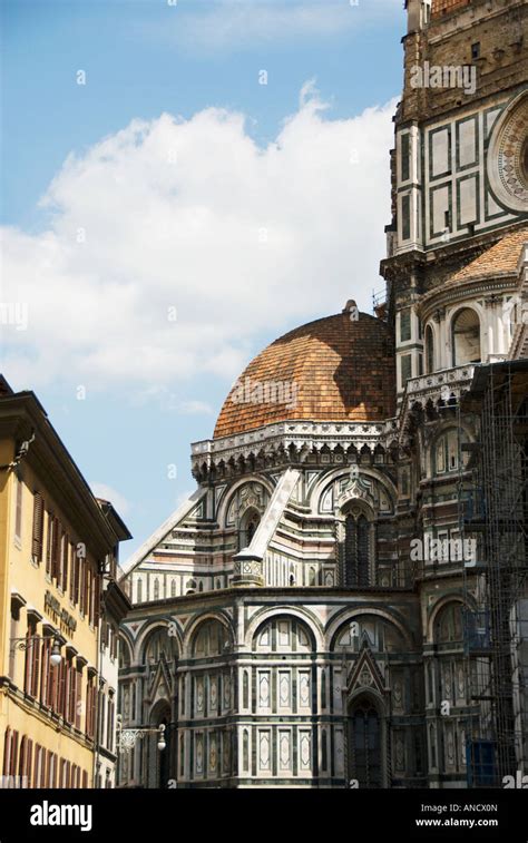 The design of the architecture at the Duomo in Florence Italy Stock ...