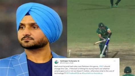 Harbhajan Singh Said Pakistan Lost Because Of Bad Umpiring And Bad