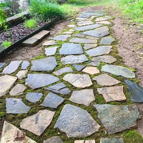 How To Make A Flagstone Walkway In Your Lawn Artsy Pretty Plants