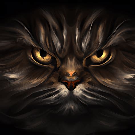 Sneaky Angry Cat Face Graphic · Creative Fabrica