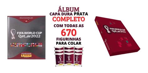 Box Album Completo Copa Capa Dura Prata Figurinhas