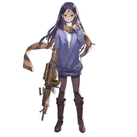 Safebooru 1girl Ammo Box Ammunition Belt Bangs Blue Jacket Boots