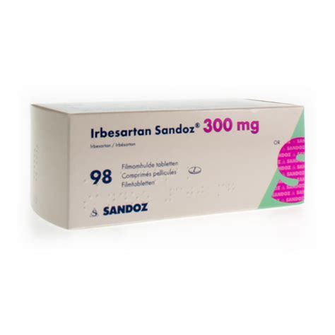 IRBESARTAN SANDOZ 300 MG FILMOMH TABL 98 X 300 MG Apotheek Claeys