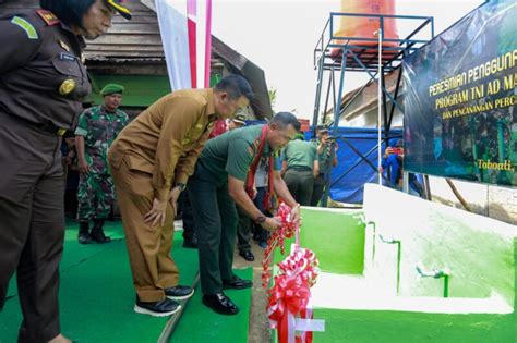 Resmikan Sumur Bor Di Desa Rias Danrem Tni Ad Hadir Atasi Kesulitan