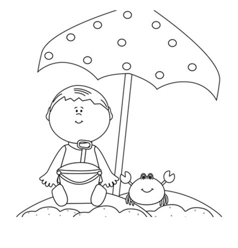 Summer Season Clip Art Black And White