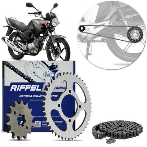 Kit Relação Transmissão Yamaha YBR 125 2003 a 2008 YBR 125 Factor 2008