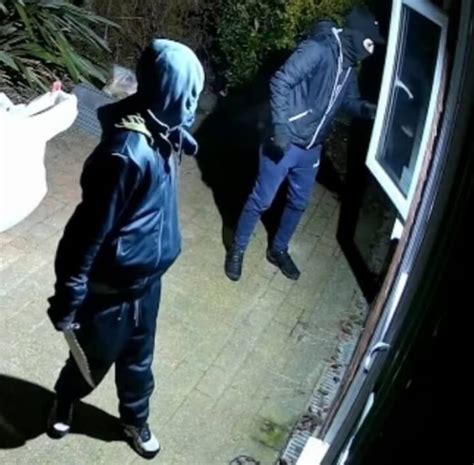 Masked Machete Wielding Burglar Is Caught On Cctv Trying To Break Into