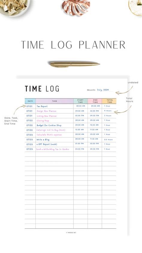 Time Management Planner Printable – mrsneat