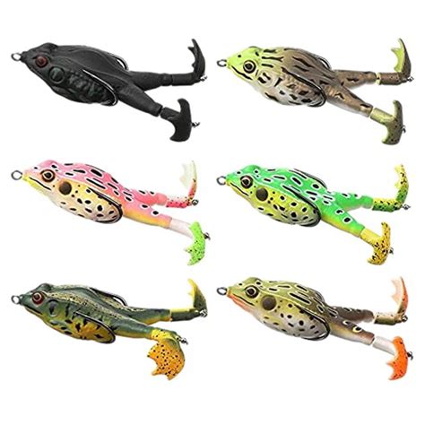 Pcs Frog Lures Double Propeller D Eye Lifelike Frogs Soft Bait High