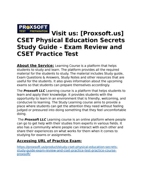 Focused CSET Physical Education Secrets Study Guide Exam Review And