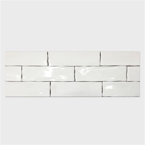 Handmade Look White Gloss Tile 75x300 My Tile Market