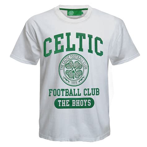 Celtic Fc Official Football T Boys Graphic T Shirt White Ebay