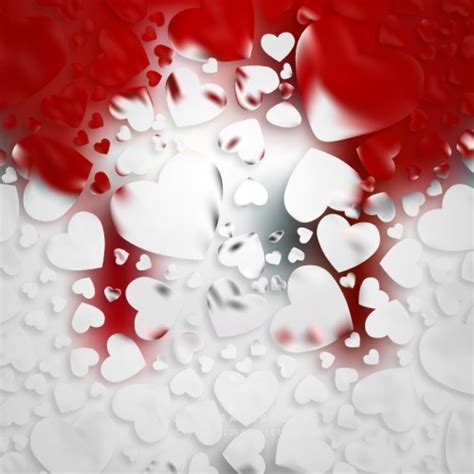 Abstract Red White Love Heart Background