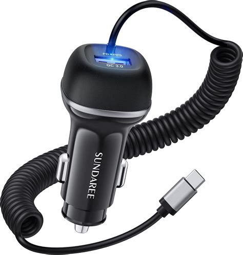 Usb C Car Charger Sundaree W Port Fast Car Charger Adapter Pd