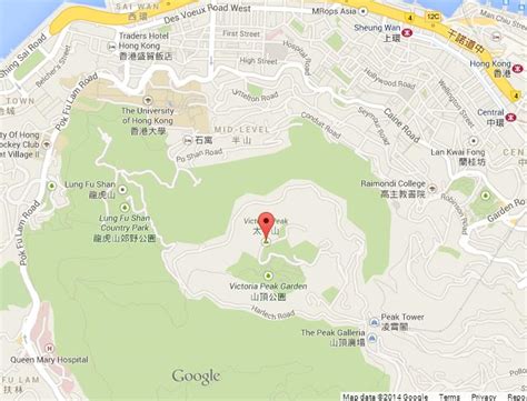 Map of Victoria Peak Area