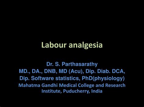 Ppt Labour Analgesia Powerpoint Presentation Free Download Id 8787241