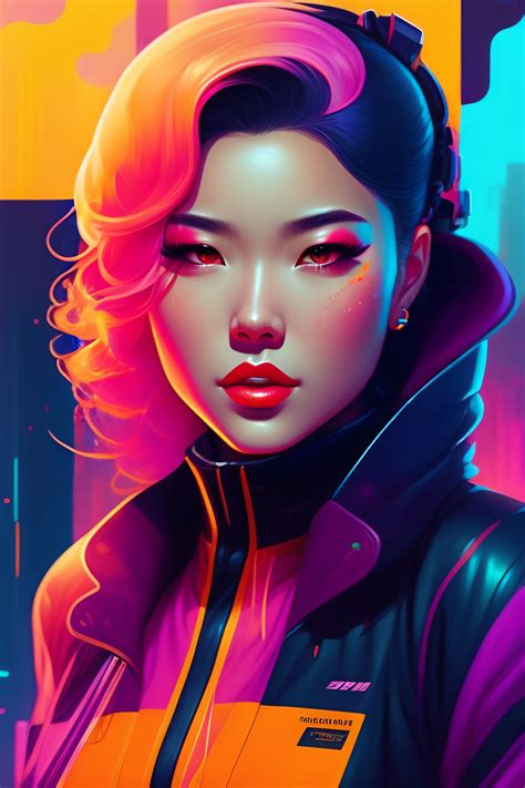 Lexica A Colorful Comic Noir Illustration Painting Of A Cyberpunk