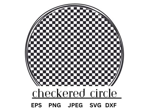 Checkered Circle Svg Checkered Pattern Svg Outlined Circle Svg