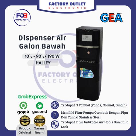 Promo Rsa Gea Halley Star Dispenser Galon Bawah Hot Cool Normal Low