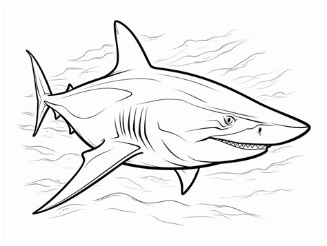 Printable Bull Shark Coloring Coloring Page