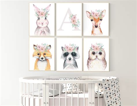 Woodland Nursery Nursery Decor Woodland Nursery Wall Art Animals