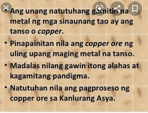 Ano Ang Mga Katangian Ng Panahon Ng Metal