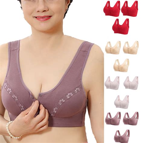 Darzheoy Bras For Women No Underwire 3pc Womens Steel Ring Free Pure