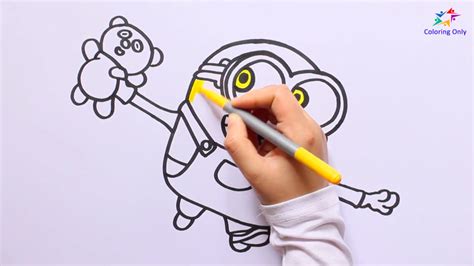 How To Draw Minion Bob With Teddy Step By Step Guide