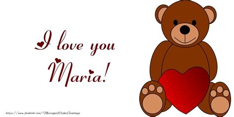 Maria Hearts Greetings Cards For Love For Maria