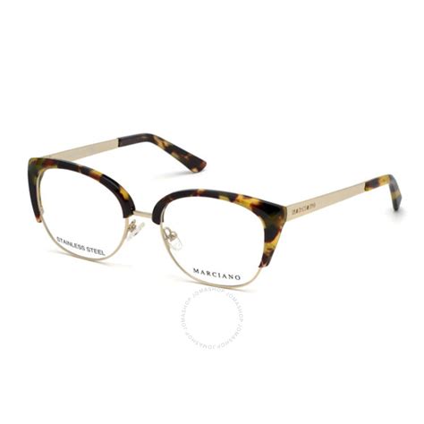 Guess By Marciano Ladies Tortoise Round Eyeglass Frames Gm033405352 889214018441 Eyeglasses