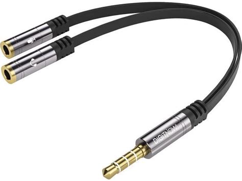 DIGITNOW 3 5mm 4 Pin Male To 2x3 5mm 3 Pin Female Combo Audio Splitter