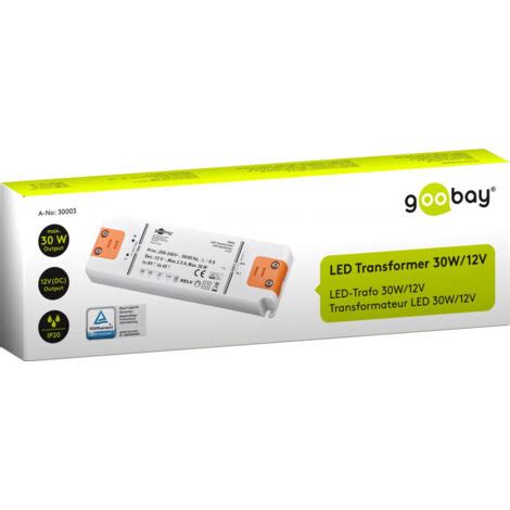 goobay LED Trafo 12 V 30 W 12 V Gleichspannung DC für LEDs bis 30 W