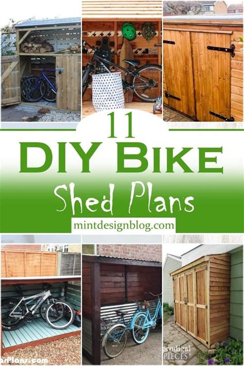 11 DIY Bike Shed Plans For Storage - Mint Design Blog