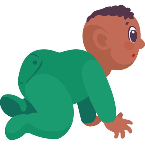 Afro Little Baby Crawling 24088035 Png