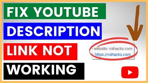 How To Fix Youtube Description Link Not Working [in 2023] Youtube