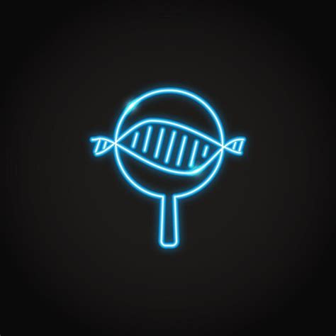 Premium Vector Dna Research Neon Icon