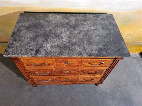 Proantic Small Louis Xvi Commode In Marquetry