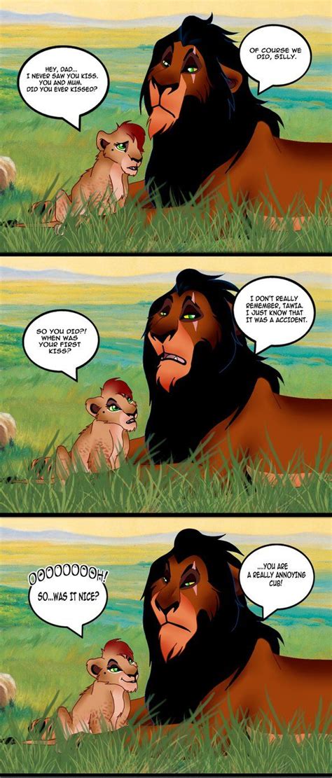 Your First Kiss Scar And His Cub By Iwarinjones On Deviantart Lion King Drawings Lion King