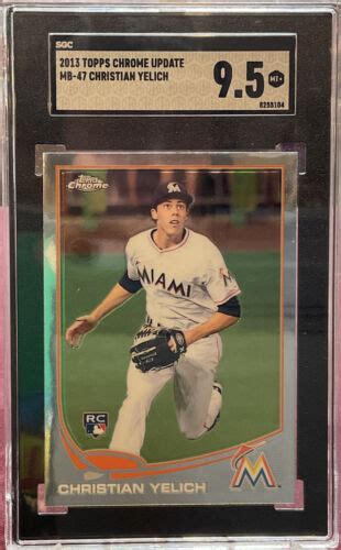 Topps Chrome Update Mb Christian Yelich Rc Rookie Sgc Mt