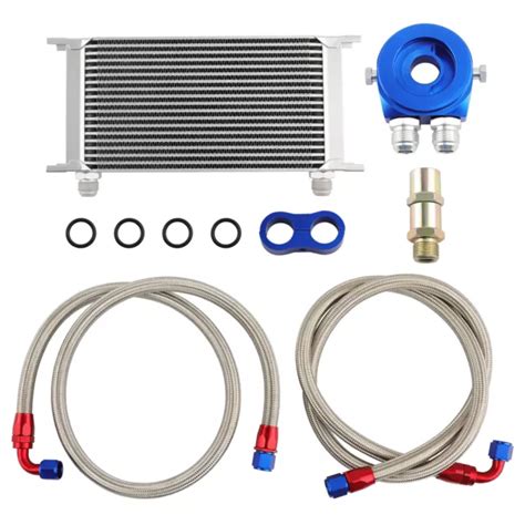 UNIVERSAL 19 ROW Engine Oil Cooler Kit Sandwich Plate AN10 Oil