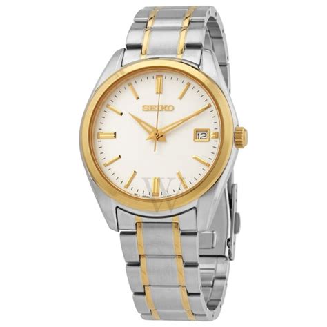 Men S Stainless Steel White Dial Watch World Of Watches