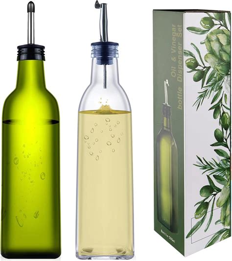 Oil Dispenser Glass Oil Bottle Olive Oil Container Kitchen Jars Vinegar