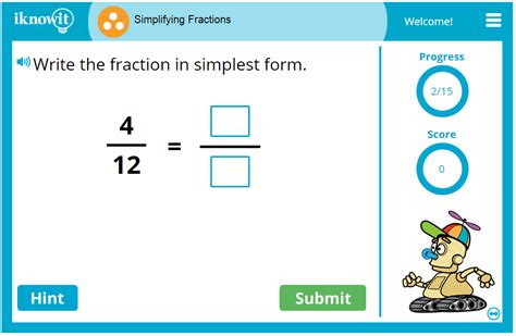 Math Game: Simplifying Fractions