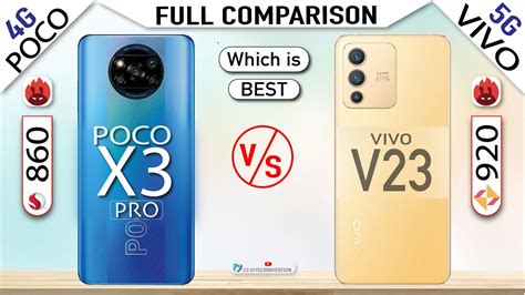 Xiaomi Poco X3 Pro VS Vivo V23 5G Full Comparison Antutu GeekBench 5G