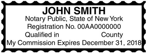 New York Public Notary Rectangle Stamp